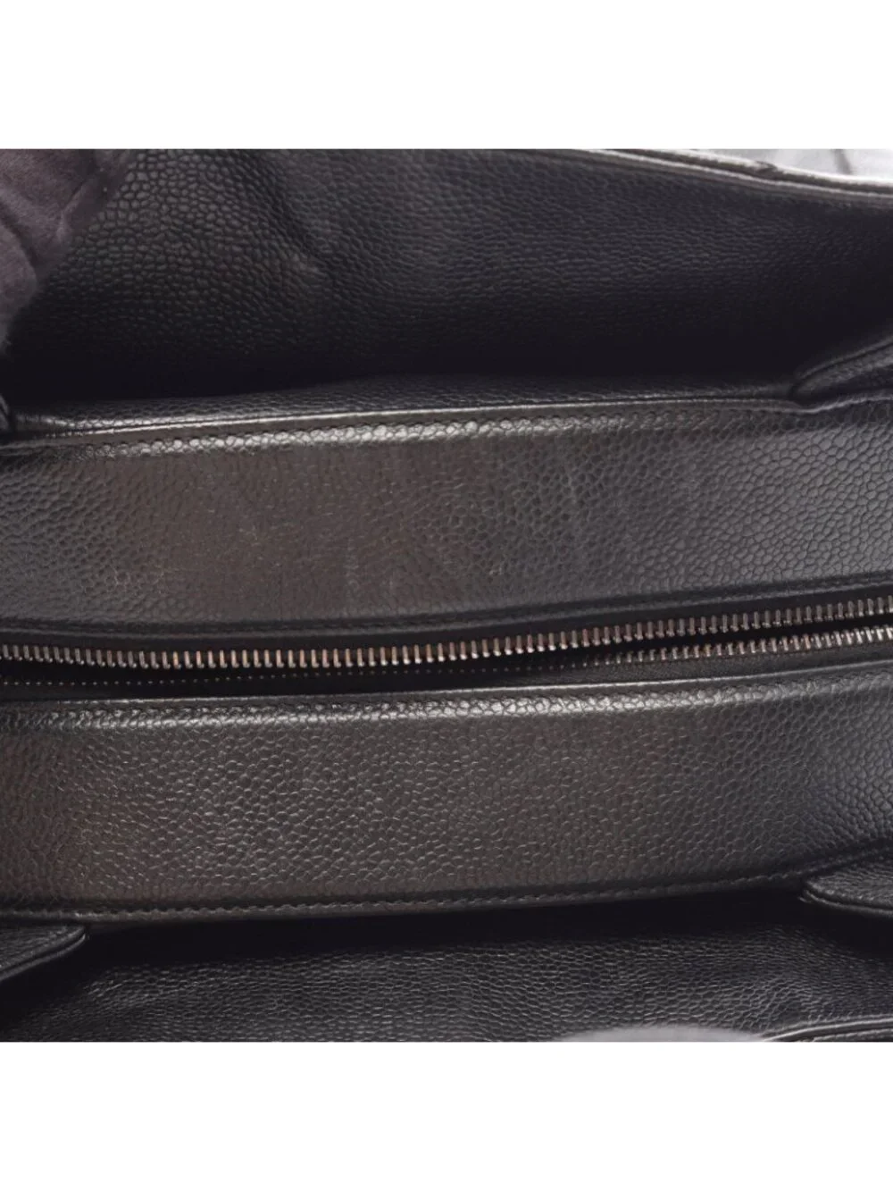 Chanel Tote Bag Choco Bar Black Caviar Leather
